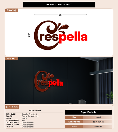 CUSTOM MOCKUP SIGN FOR Mohamed