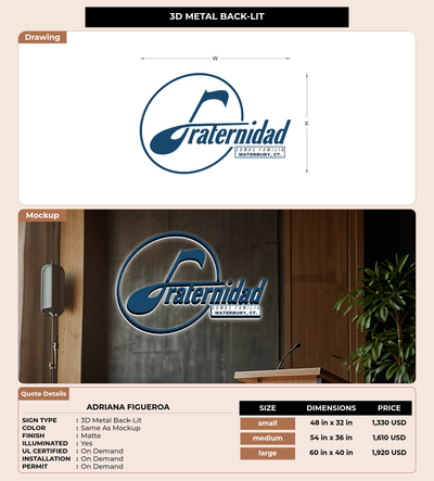 CUSTOM MOCKUP SIGN FOR Adriana Figueroa
