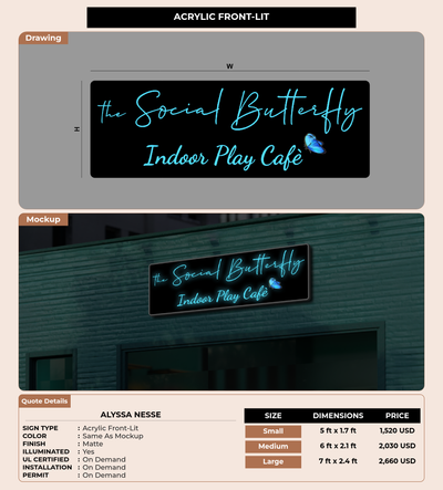 CUSTOM MOCKUP SIGN FOR Alyssa Nesse