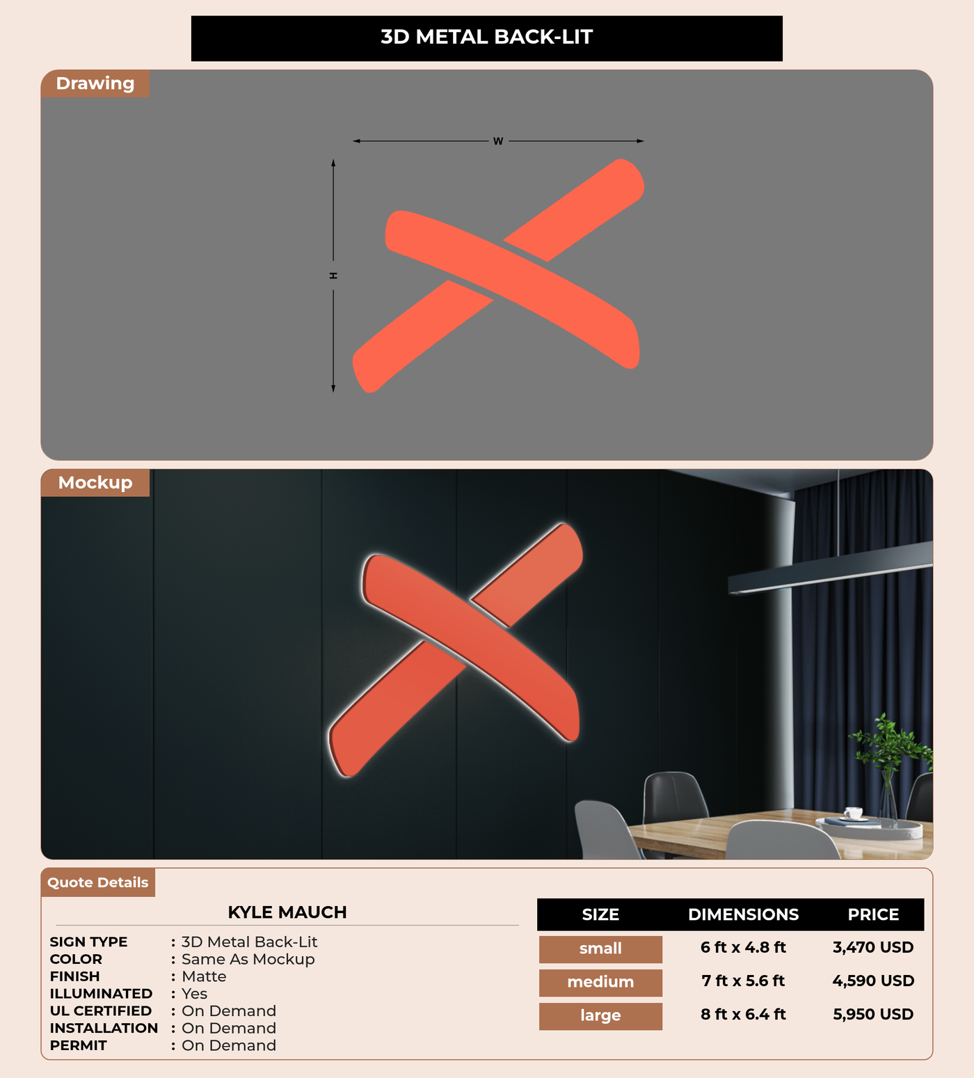 CUSTOM MOCKUP SIGN FOR Kyle Mauch