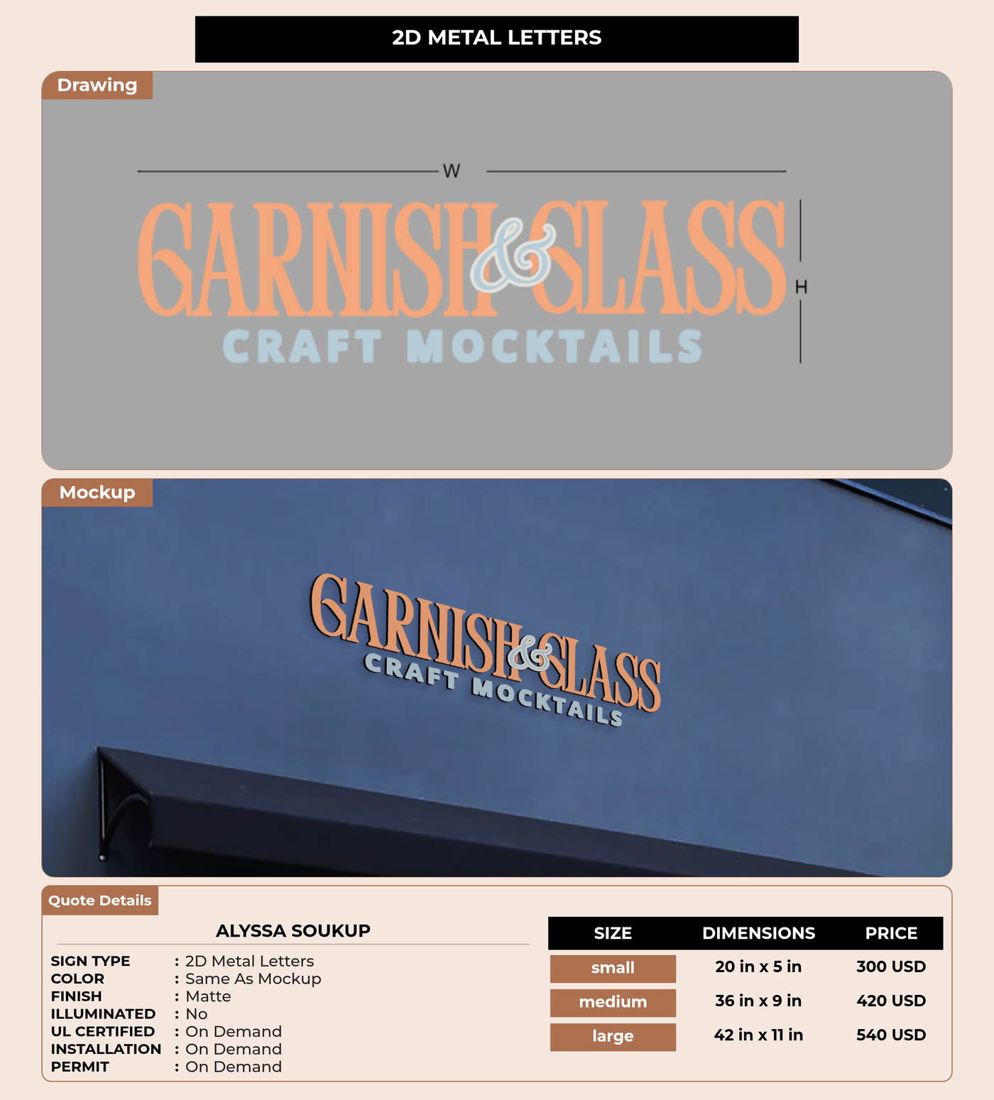 CUSTOM MOCKUP SIGN FOR Alyssa Soukup