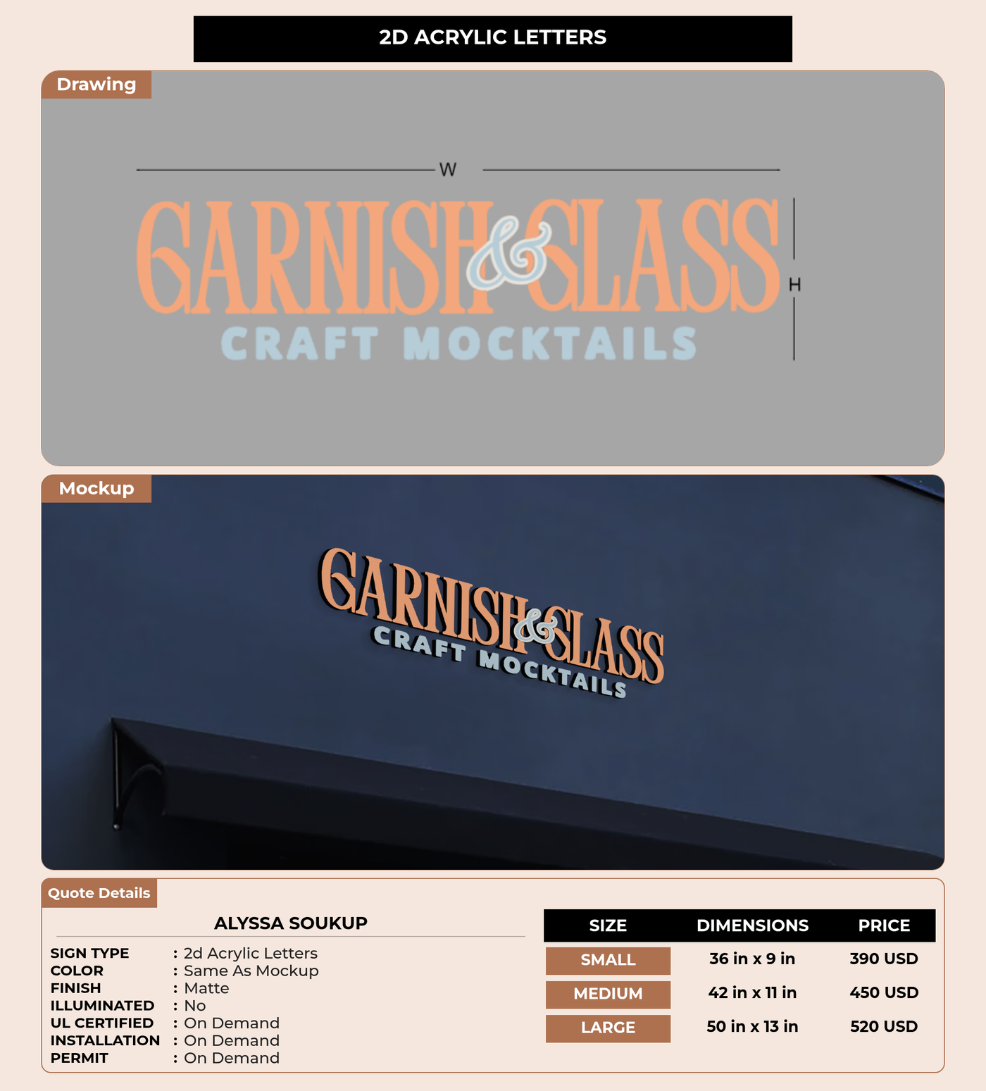 CUSTOM MOCKUP SIGN FOR Alyssa Soukup