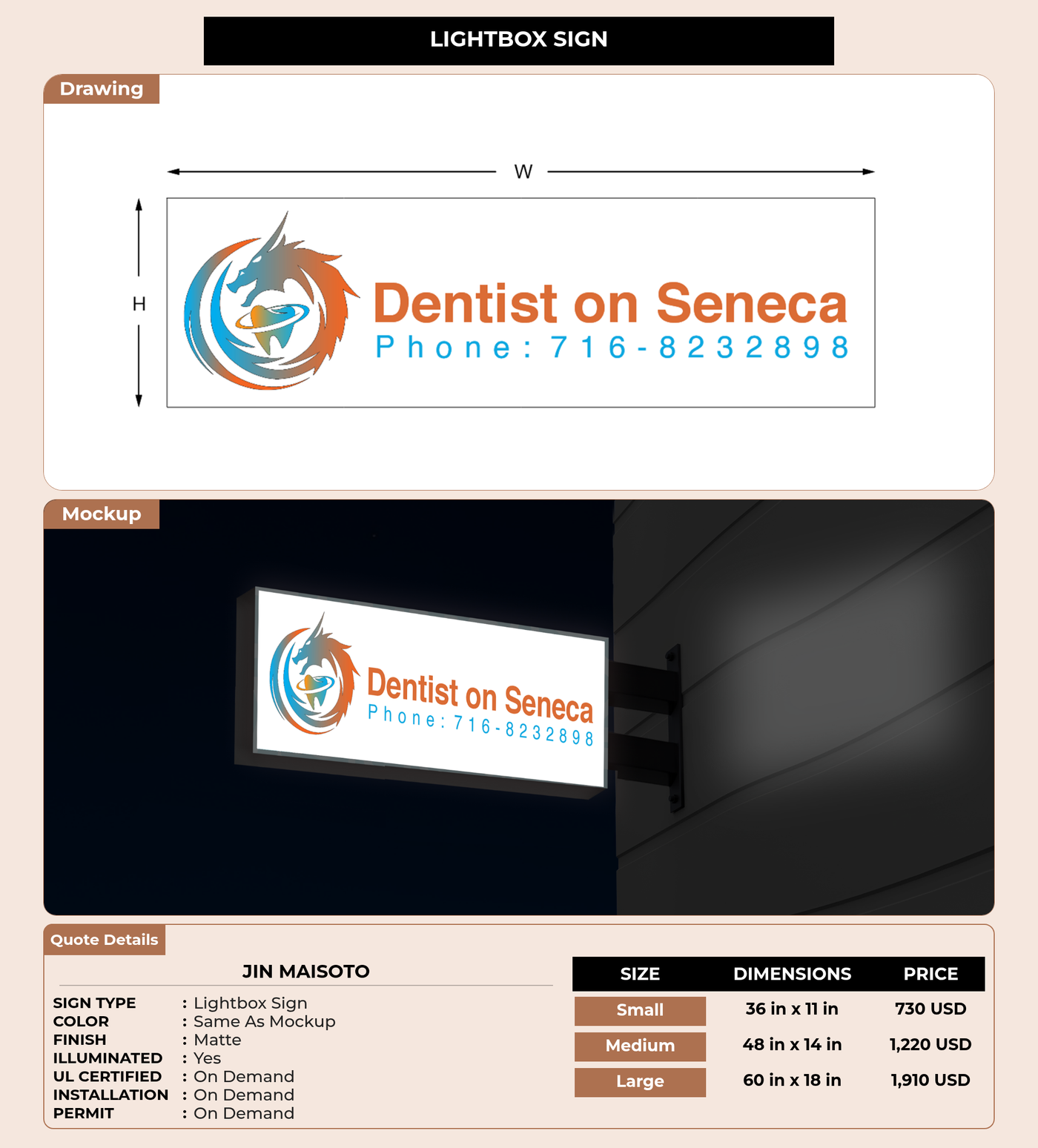 CUSTOM MOCKUP SIGN FOR Jin MaiSoto