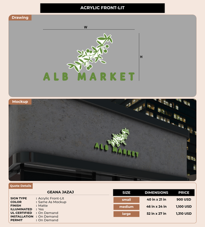 CUSTOM MOCKUP SIGN FOR Geana Jazaj