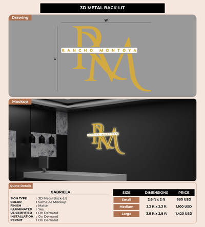 CUSTOM MOCKUP SIGN FOR Gabriela
