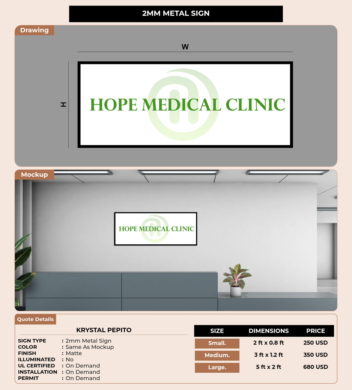CUSTOM MOCKUP SIGN FOR Krystal Pepito