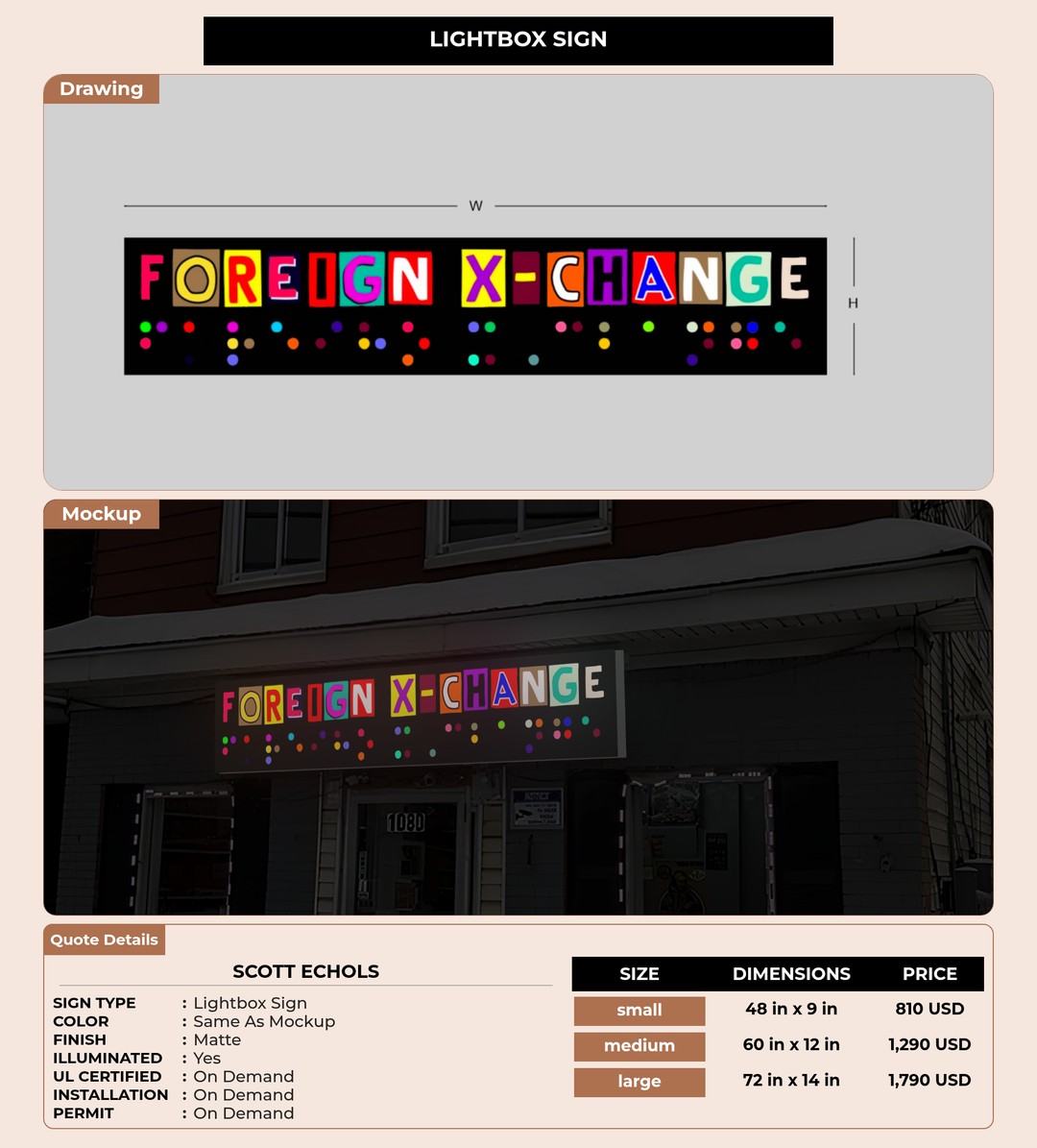 CUSTOM MOCKUP SIGN FOR Scott Echols