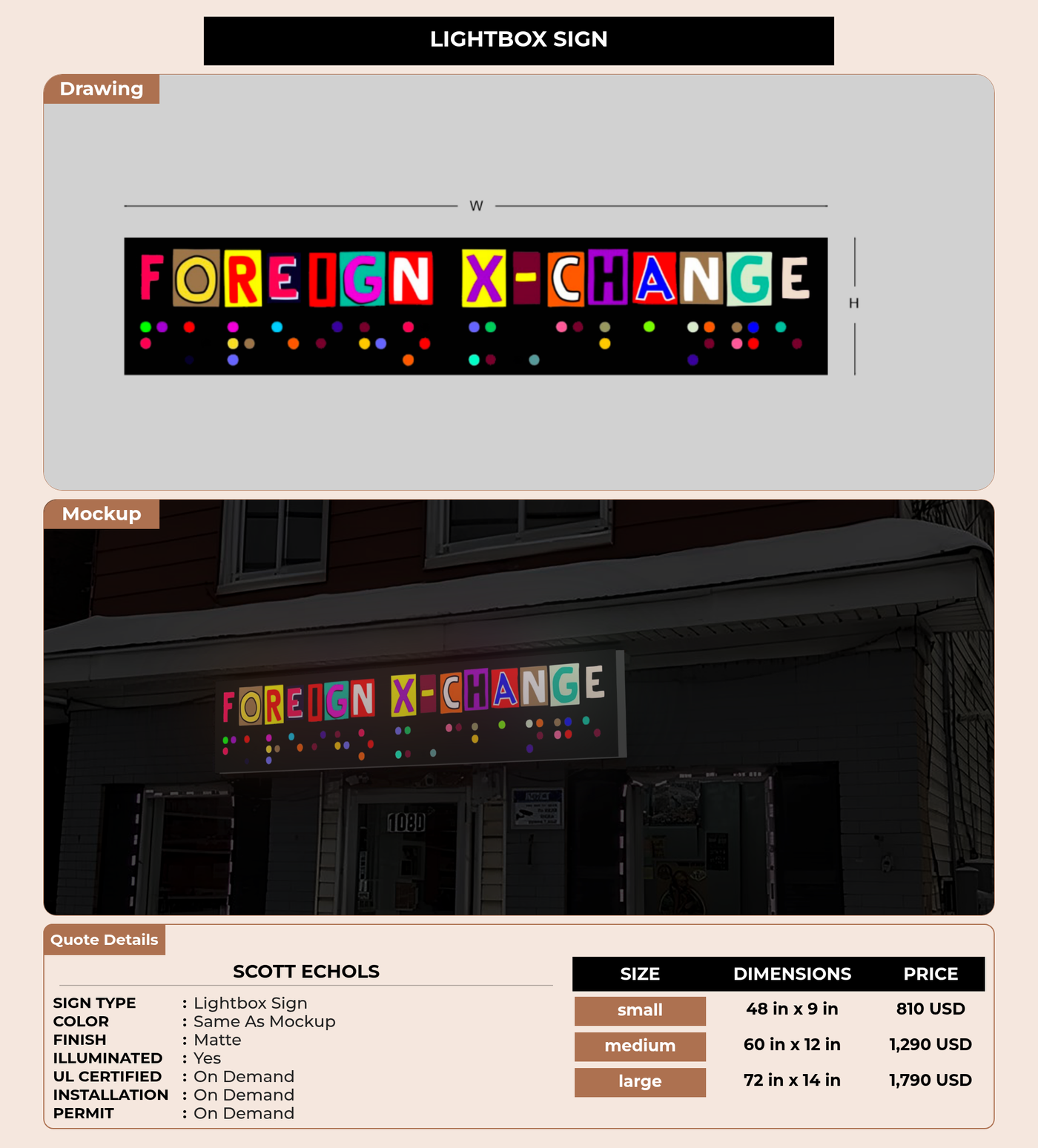 CUSTOM MOCKUP SIGN FOR Scott Echols