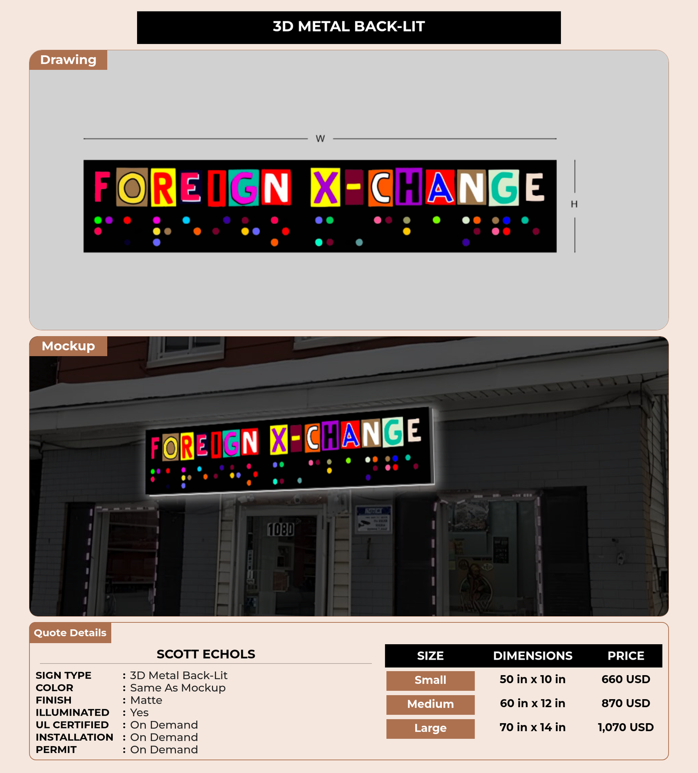 CUSTOM MOCKUP SIGN FOR Scott Echols