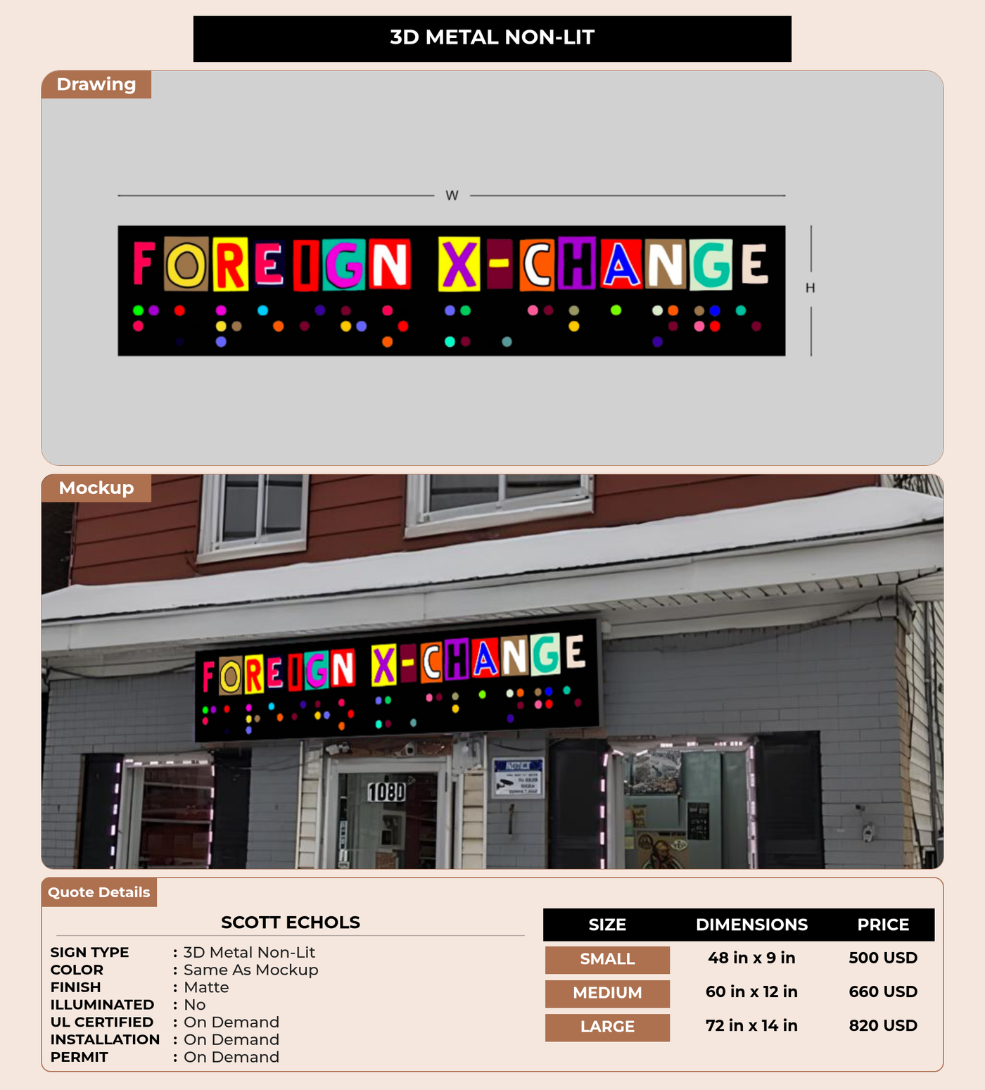 CUSTOM MOCKUP SIGN FOR Scott Echols