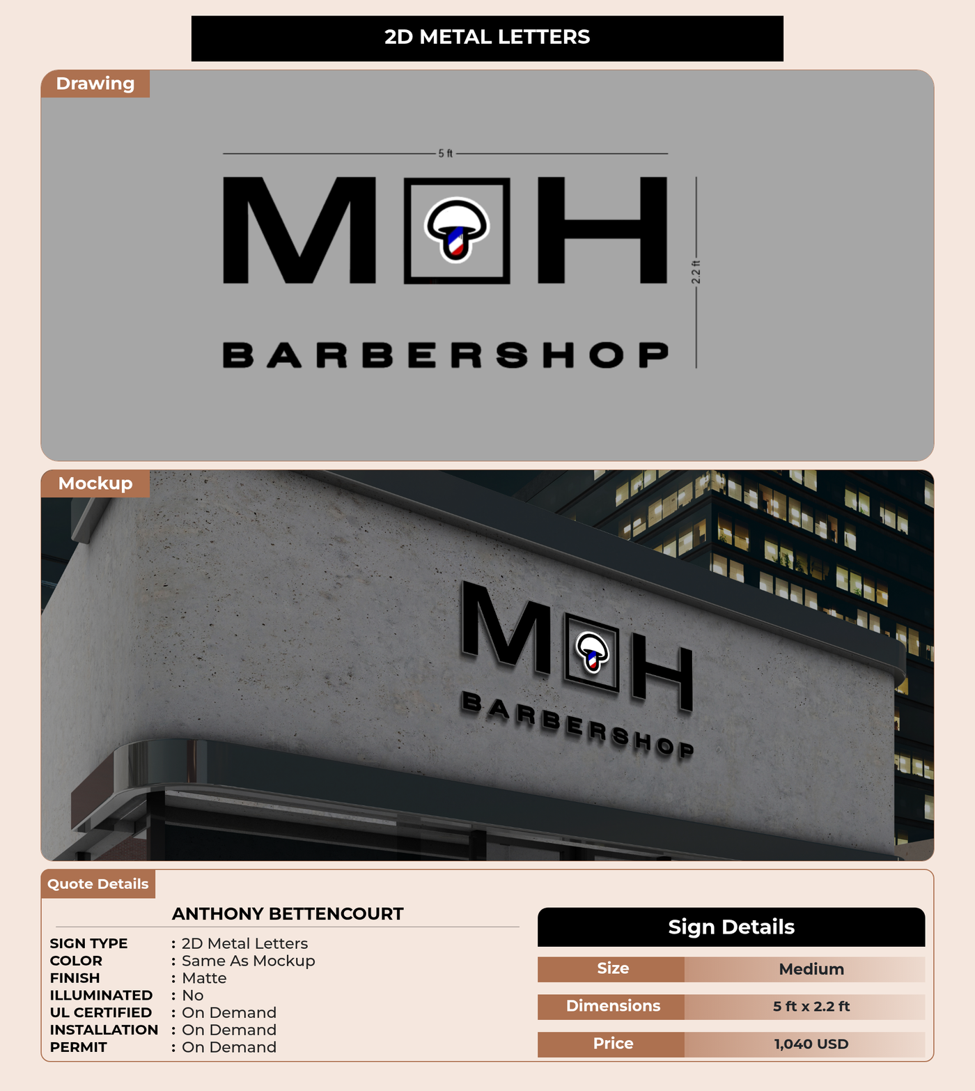 CUSTOM MOCKUP SIGN FOR Anthony bettencourt