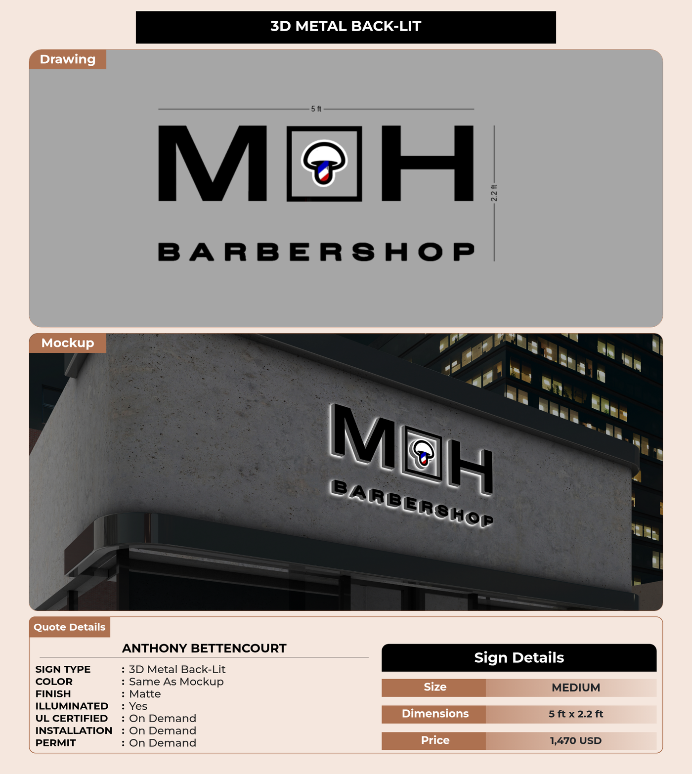 CUSTOM MOCKUP SIGN FOR Anthony bettencourt