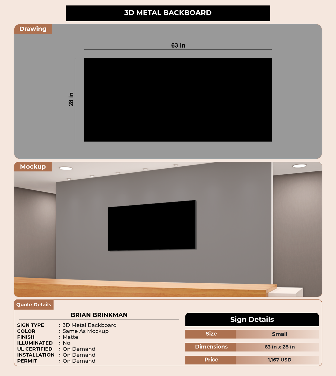 CUSTOM MOCKUP SIGN FOR Brian Brinkman
