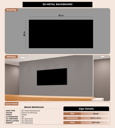CUSTOM MOCKUP SIGN FOR Brian Brinkman