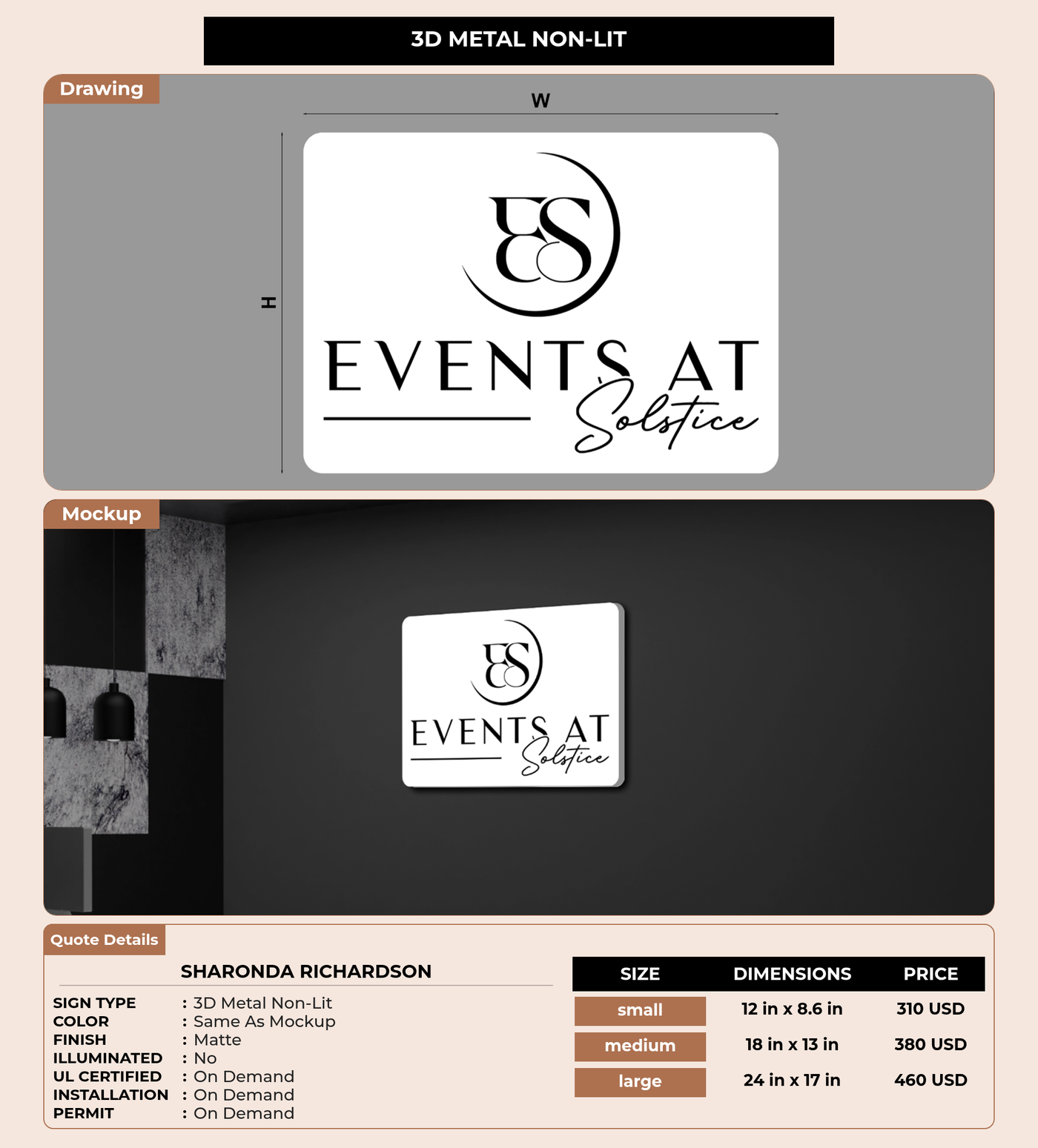 CUSTOM MOCKUP SIGN FOR Sharonda Richardson
