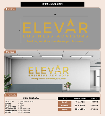 CUSTOM MOCKUP SIGN FOR Erin Gandara