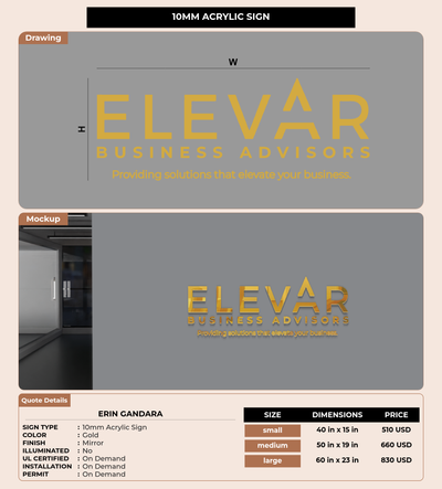 CUSTOM MOCKUP SIGN FOR Erin Gandara