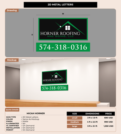 CUSTOM MOCKUP SIGN FOR Micah Horner
