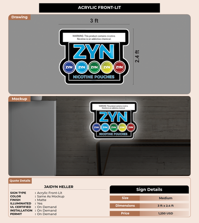 CUSTOM MOCKUP SIGN FOR Jaidyn Heller