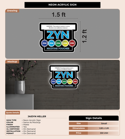 CUSTOM MOCKUP SIGN FOR Jaidyn Heller