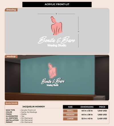 CUSTOM MOCKUP SIGN FOR Jacquelin Monroy