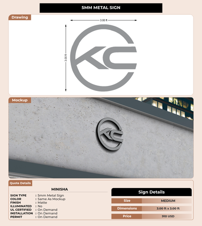 CUSTOM MOCKUP SIGN FOR minisha