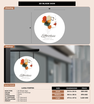 CUSTOM MOCKUP SIGN FOR Luisa Fortes