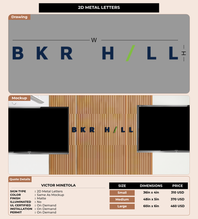 CUSTOM MOCKUP SIGN FOR Victor Minetola