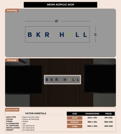 CUSTOM MOCKUP SIGN FOR Victor Minetola