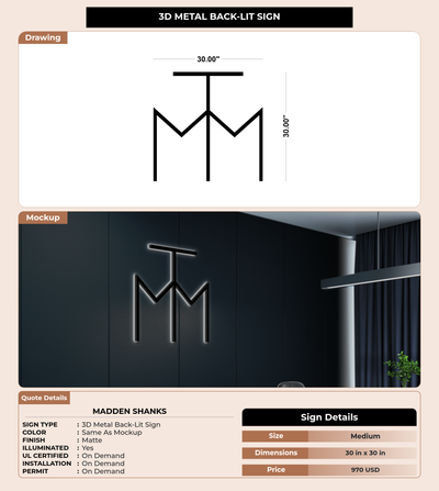 CUSTOM MOCKUP SIGN FOR Madden Shanks