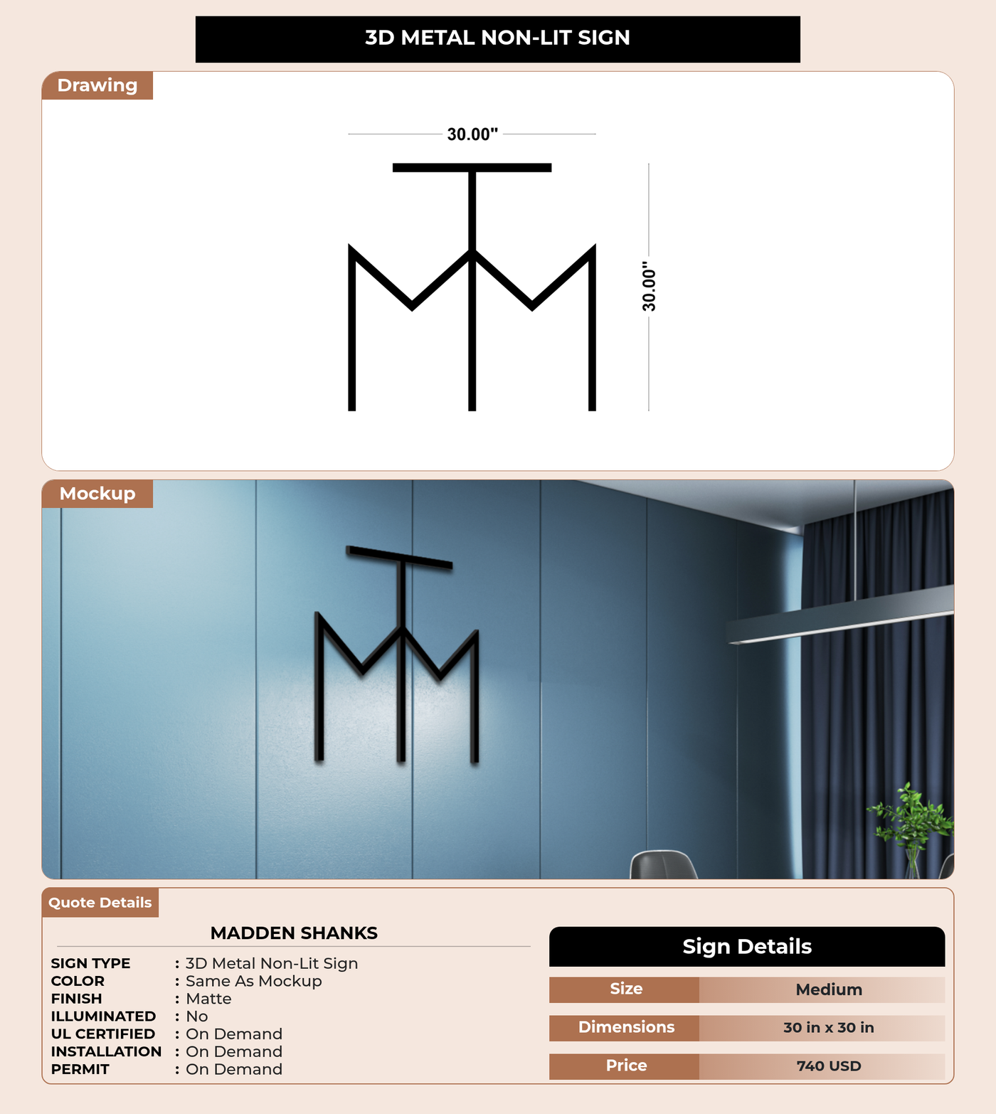 CUSTOM MOCKUP SIGN FOR Madden Shanks