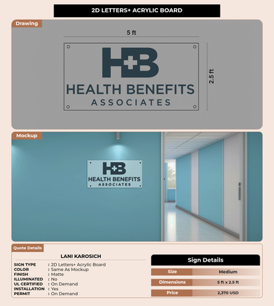 CUSTOM MOCKUP SIGN FOR Lani Karosich