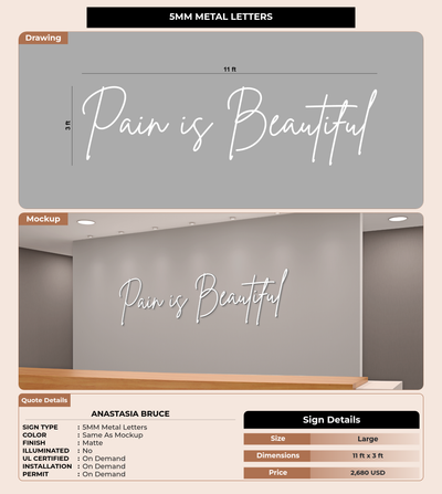 CUSTOM MOCKUP SIGN FOR Anastasia Bruce