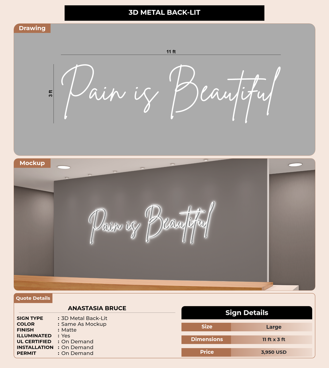 CUSTOM MOCKUP SIGN FOR Anastasia Bruce