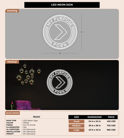 CUSTOM MOCKUP SIGN FOR Isaac