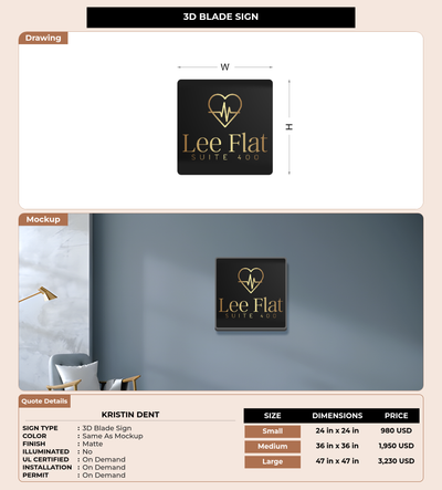 CUSTOM MOCKUP SIGN FOR Kristin Dent