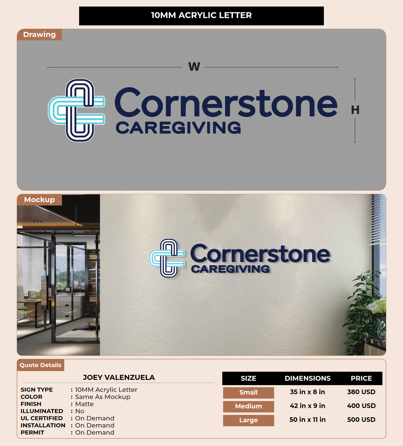 CUSTOM MOCKUP SIGN FOR Joey Valenzuela
