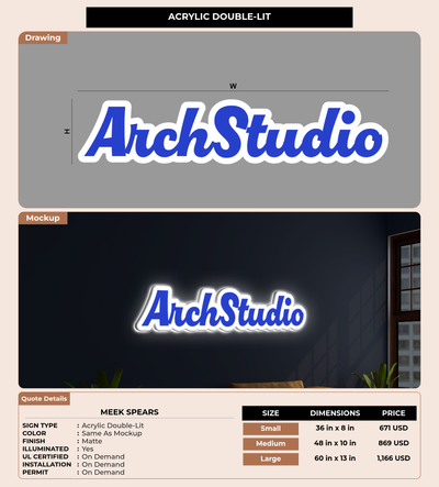 CUSTOM MOCKUP SIGN FOR Meek spears