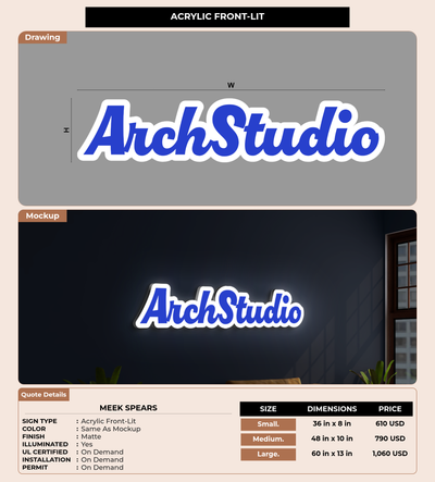 CUSTOM MOCKUP SIGN FOR Meek spears