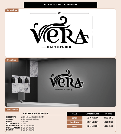 CUSTOM MOCKUP SIGN FOR Viacheslav Kononir