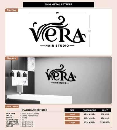 CUSTOM MOCKUP SIGN FOR Viacheslav Kononir