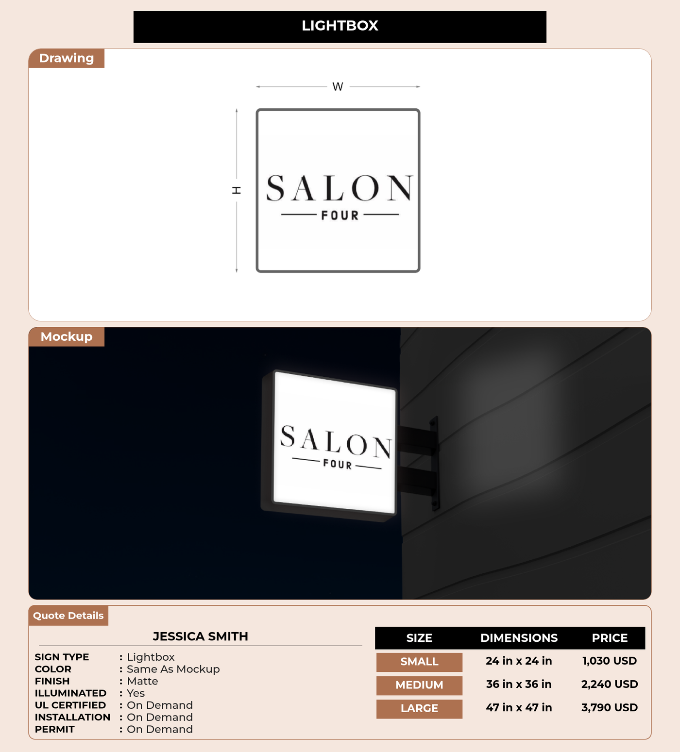 CUSTOM MOCKUP SIGN FOR Jessica Smith