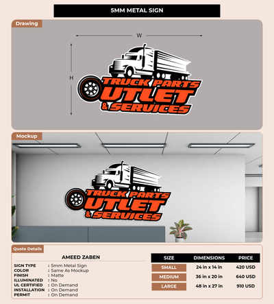CUSTOM MOCKUP SIGN FOR Ameed Zaben