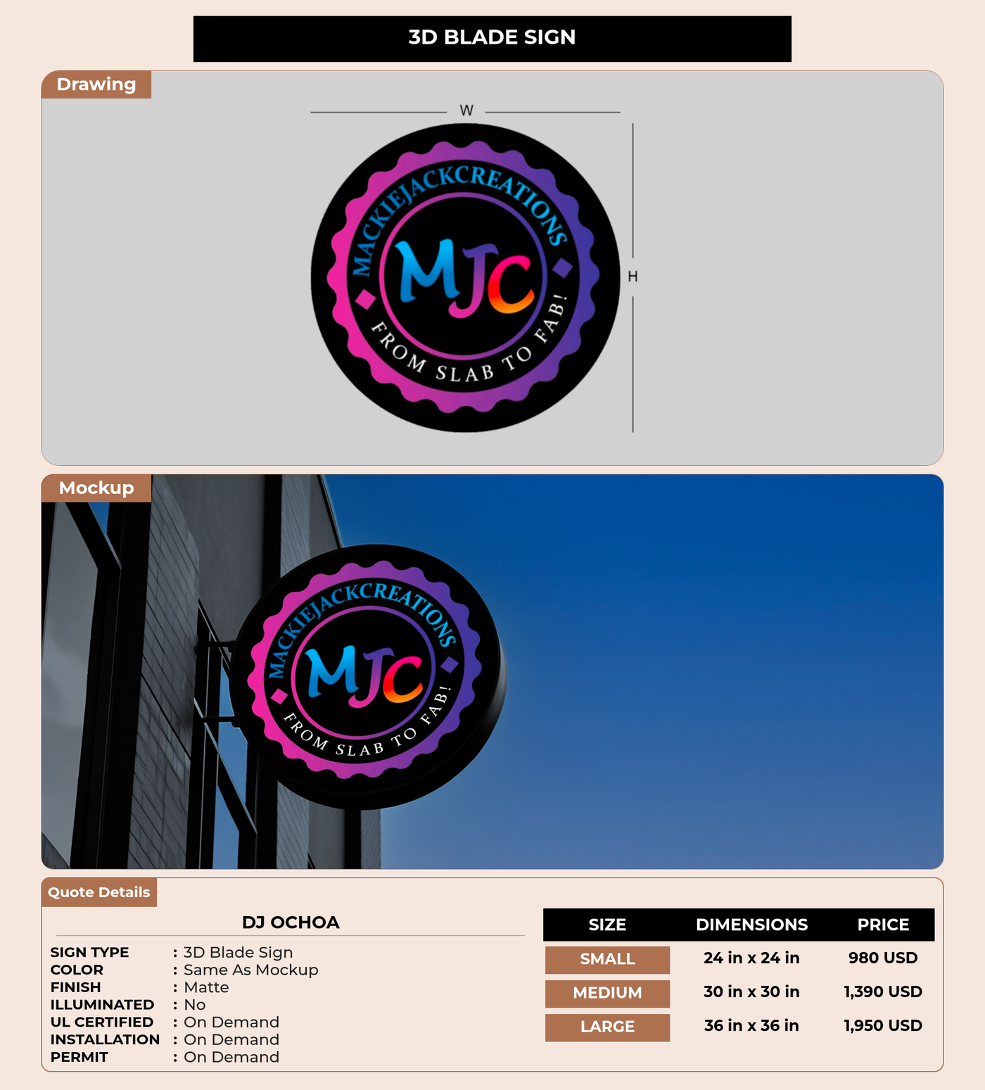CUSTOM MOCKUP SIGN FOR DJ Ochoa