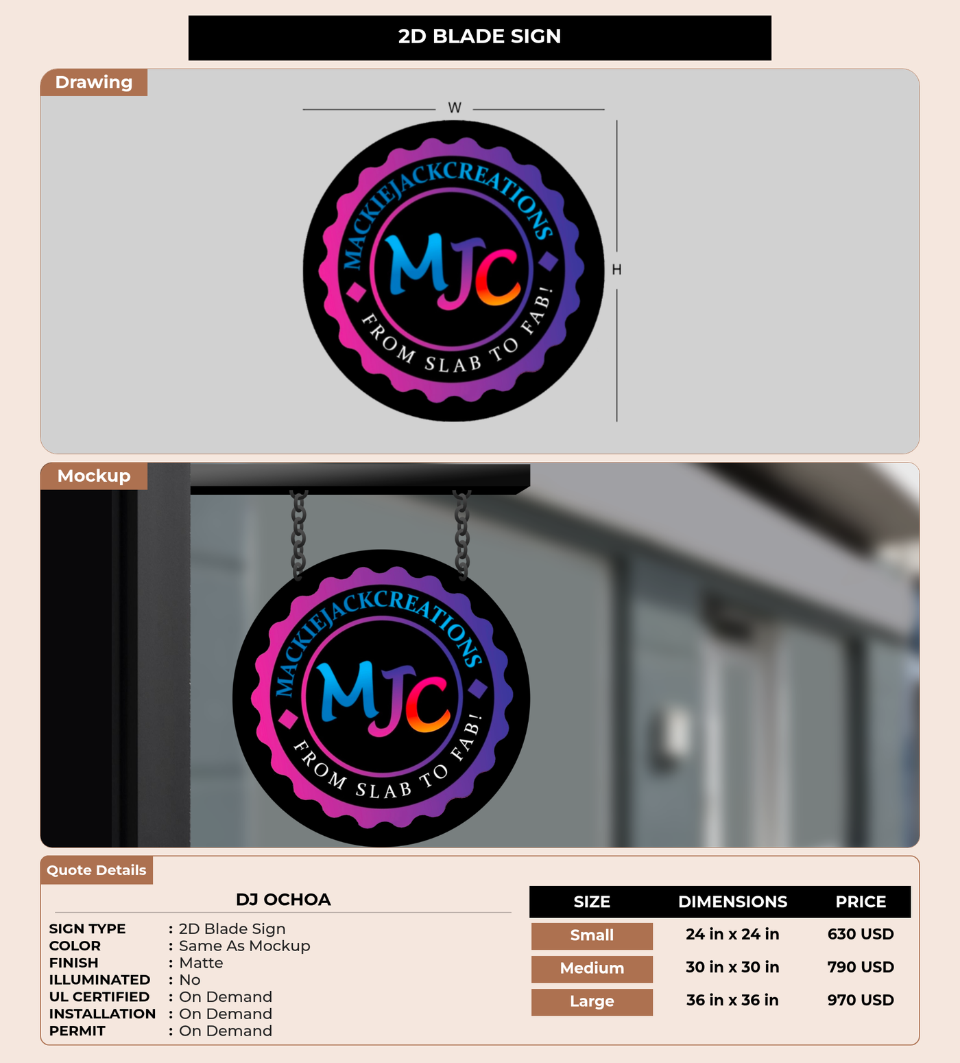 CUSTOM MOCKUP SIGN FOR DJ Ochoa