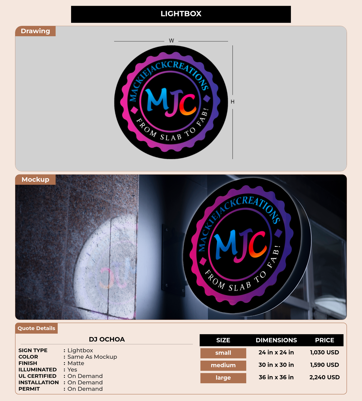 CUSTOM MOCKUP SIGN FOR DJ Ochoa
