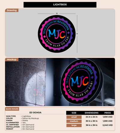 CUSTOM MOCKUP SIGN FOR DJ Ochoa