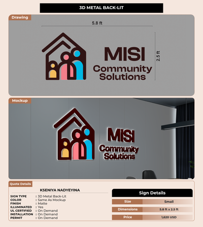 CUSTOM MOCKUP SIGN FOR Kseniya Nadyeyina