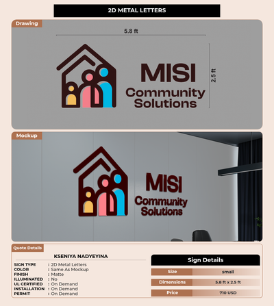 CUSTOM MOCKUP SIGN FOR Kseniya Nadyeyina