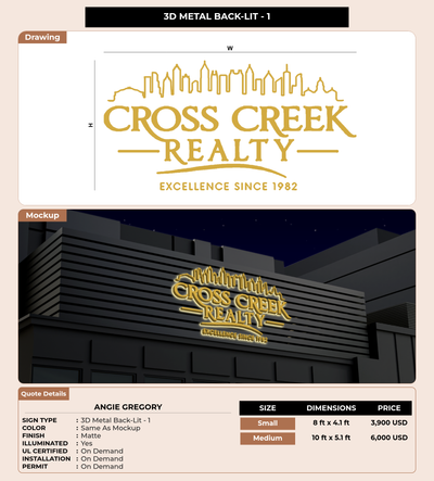 CUSTOM MOCKUP SIGN FOR Angie Gregory